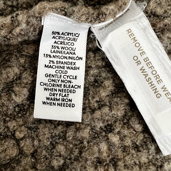 LOFT Italian Yarn Wool Blend Open Cardigan Medium Petite - Picture 6 of 14